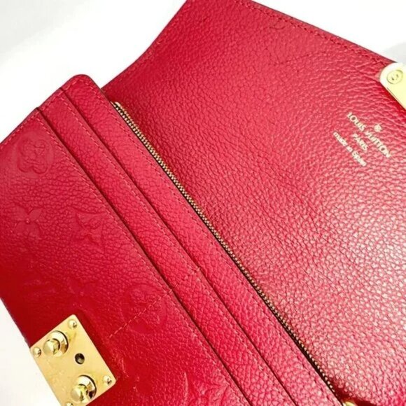 Auth LOUIS VUITTON Portefeuille Metis Scarlet Empreinte Wallet 350-092524 - Picture 3 of 5